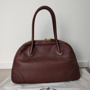 Prada (BR3208) Bowler Satchel in Bruciato